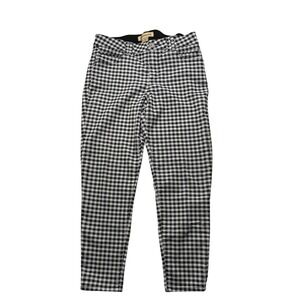 Democracy Gingham Ankle Pants Womens 10 Black White Check Ab‎ Solution Skinny